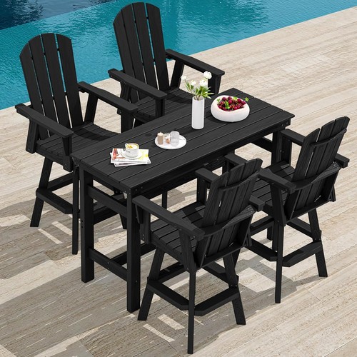 5pc swivel adirondack bar set - 5pc,