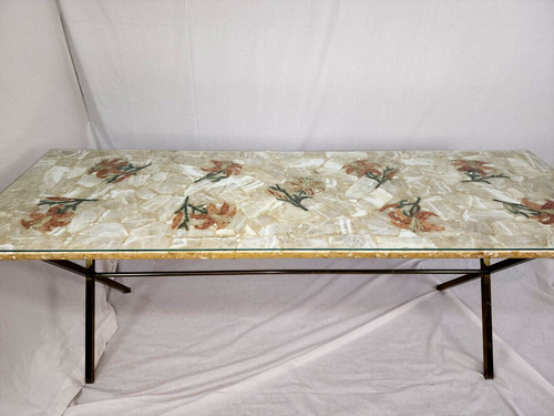 Inlaid flowers marble long - marble,